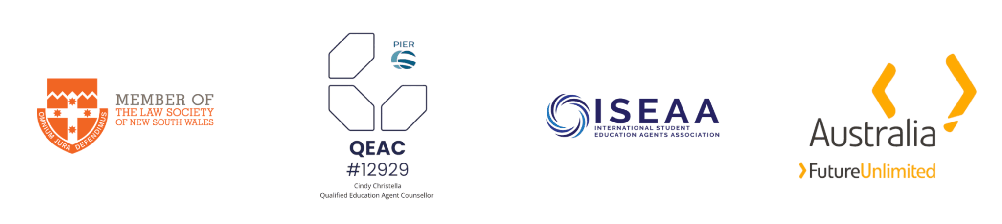 Certifications: Member of The Law Society of NSW, QEAC #12929, ISEAA, Australia FutureUnlimited